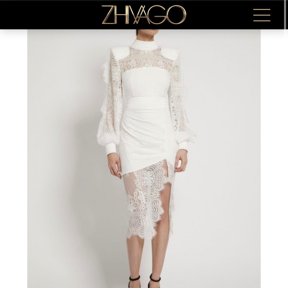 NEW NWT Zhivago Praiano Midi Dress in White